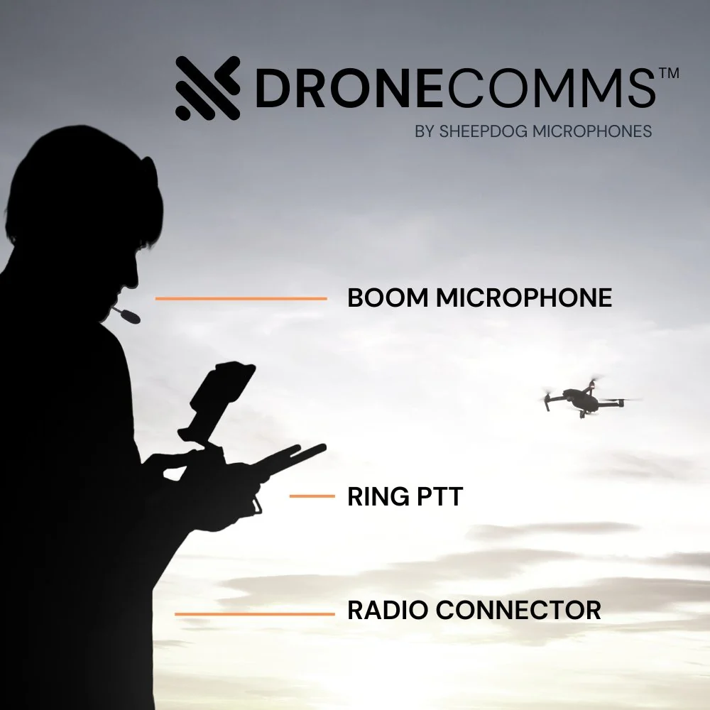 DRONECOMMS Headset with Ring PTT, Quick Disconnect - Image 3