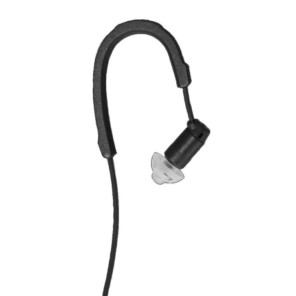 HDLO™ Tactical Earpiece, Braided Cable, (Black) - Image 3